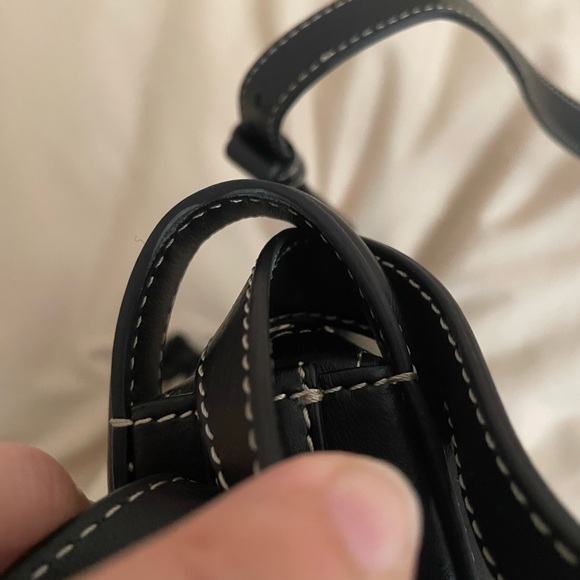 Polene Numero Dix Smooth Black Bag - Picture 6 of 10